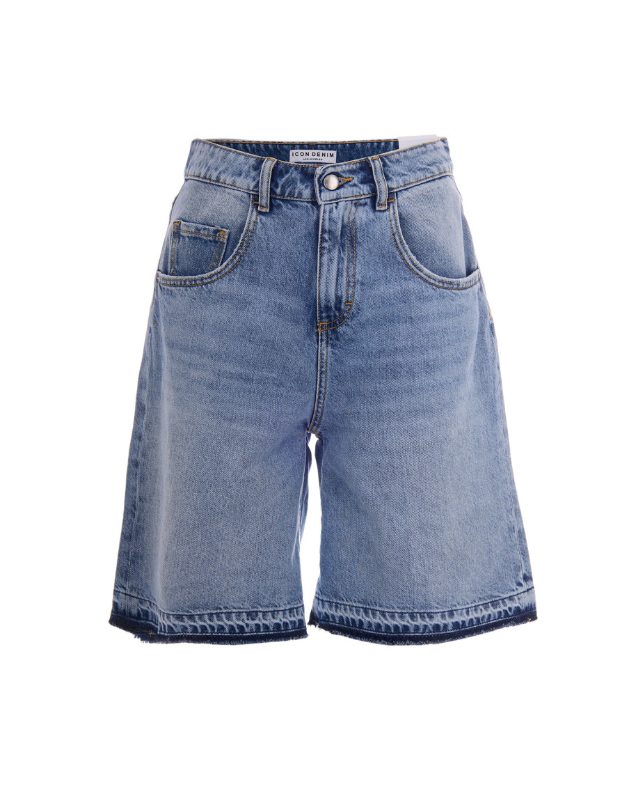Blue Solid Shorts