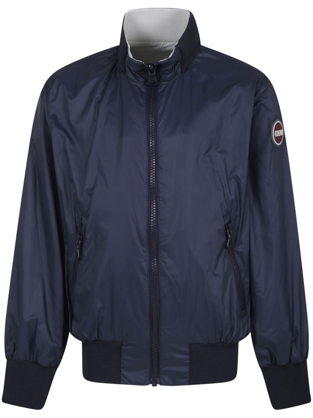 Logo-appliqué reversible jacket - Blue