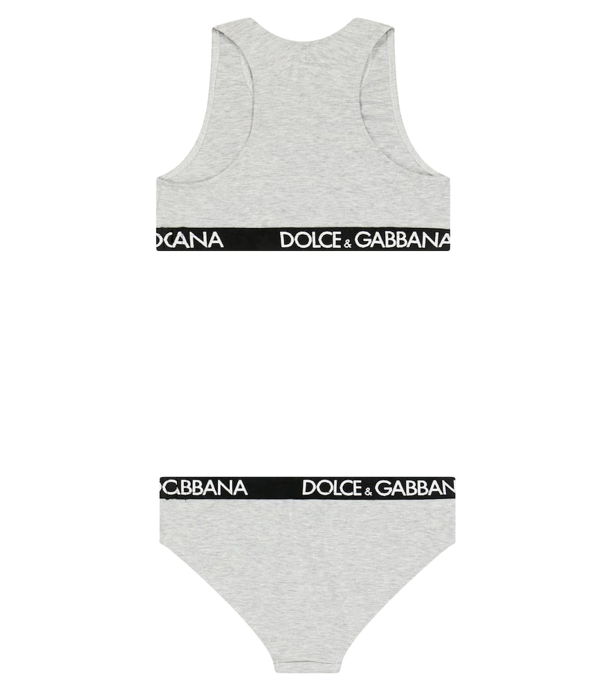 Jersey sports bra and briefs set