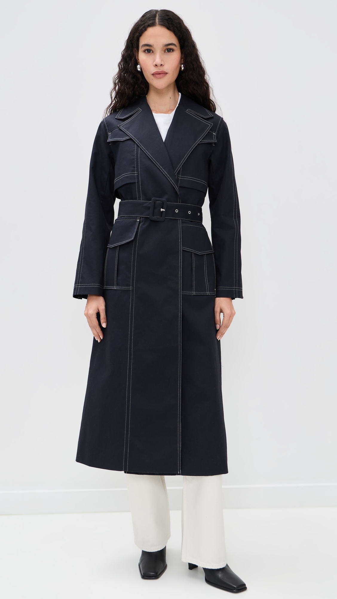 Elsa Trench Coat Navy