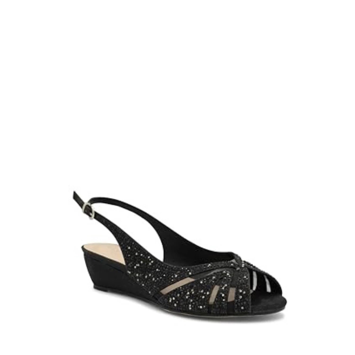 Women's Jocelyn Sandals Black Round Toe Slingback ZAP1979