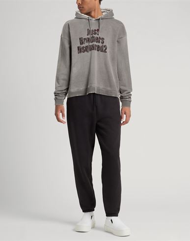 Man Sweatshirt Grey Size L Cotton