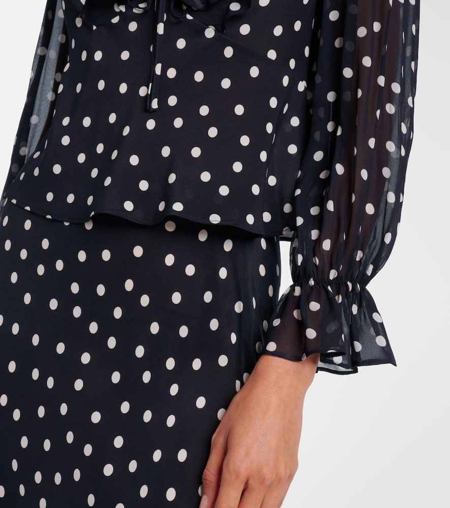 Lasca polka-dot silk top