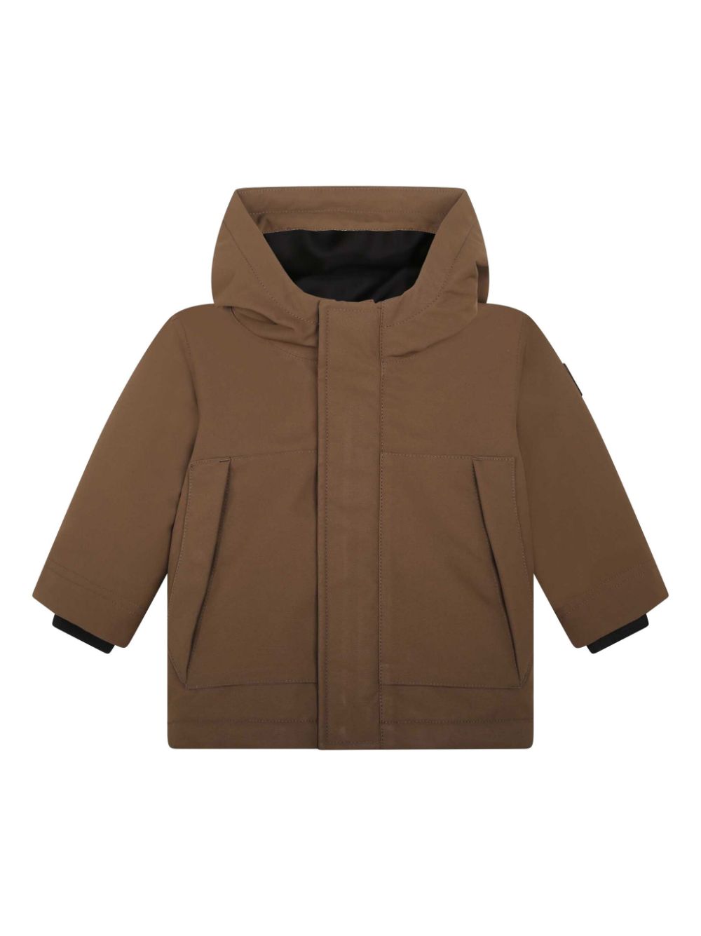 Concealed fastening coat - Brown