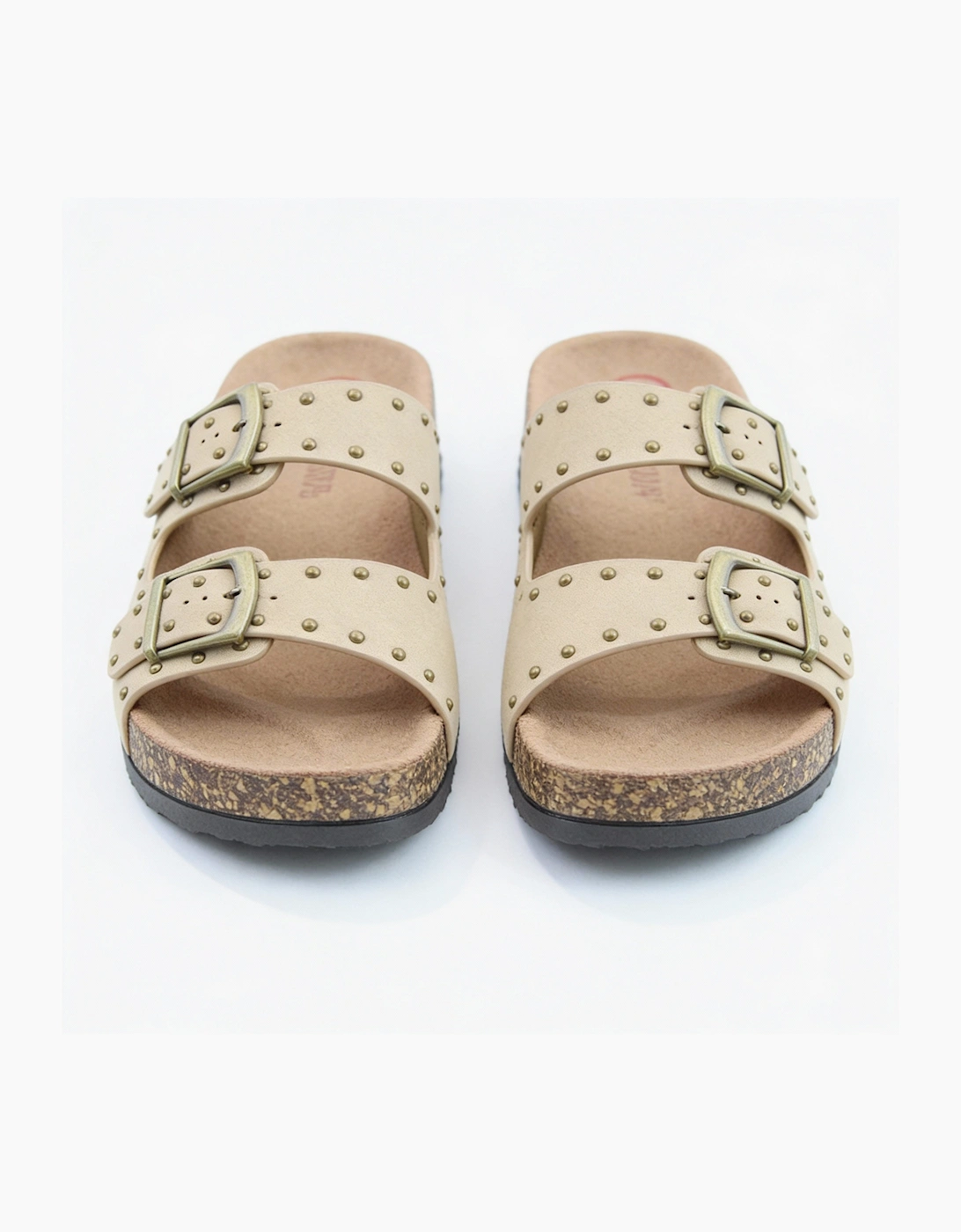 Women's Heavenly Feet POLLY Womens Mules Sandals Beige - Crea
