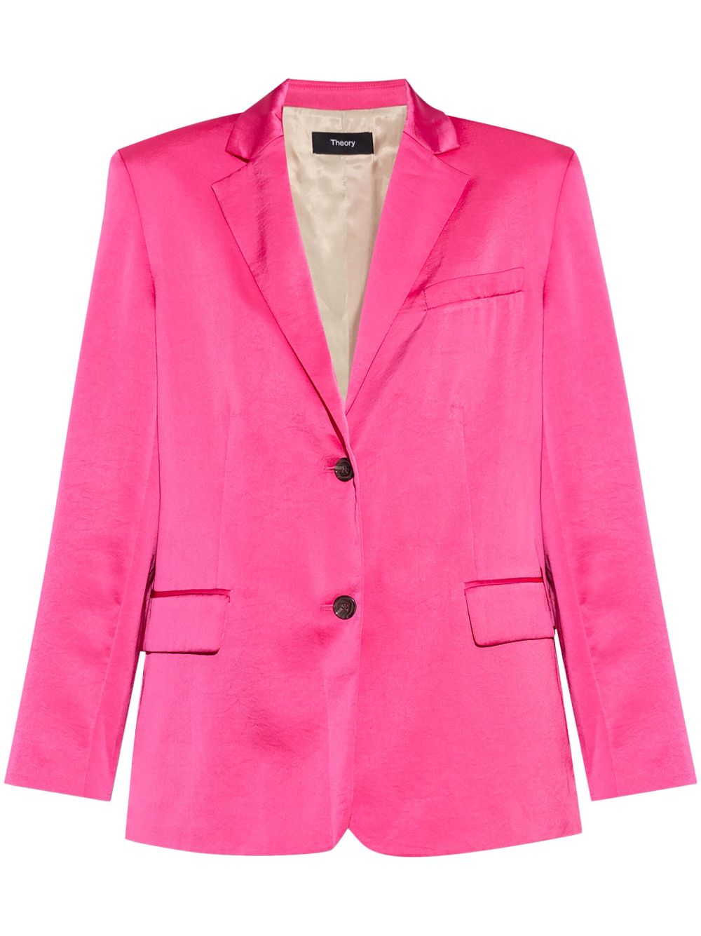 Satin-finish blazer - Pink