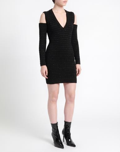 Woman Mini dress Black Size 10 Viscose, Polyester, Polyamide, Metal, PBT