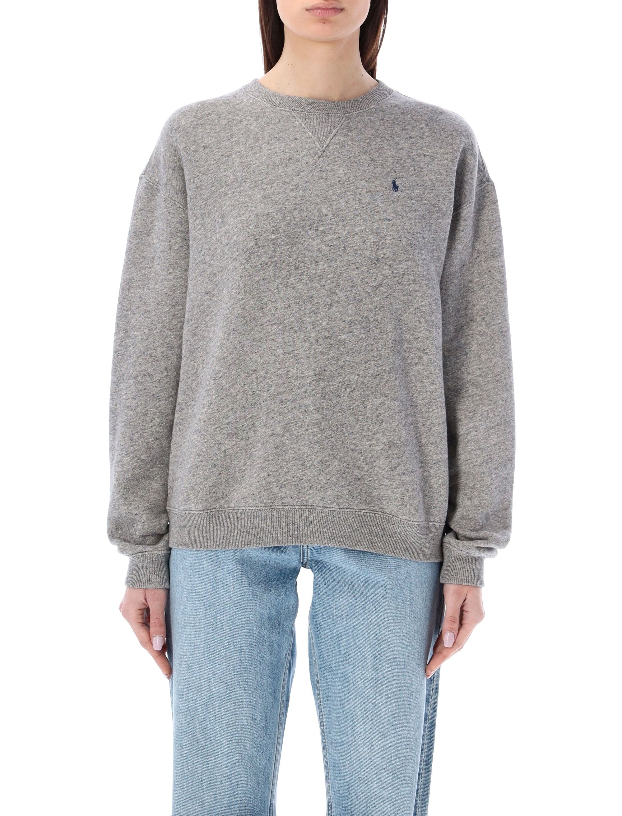 Relaxed V-Inset Fleece Sweatshirt - Size S