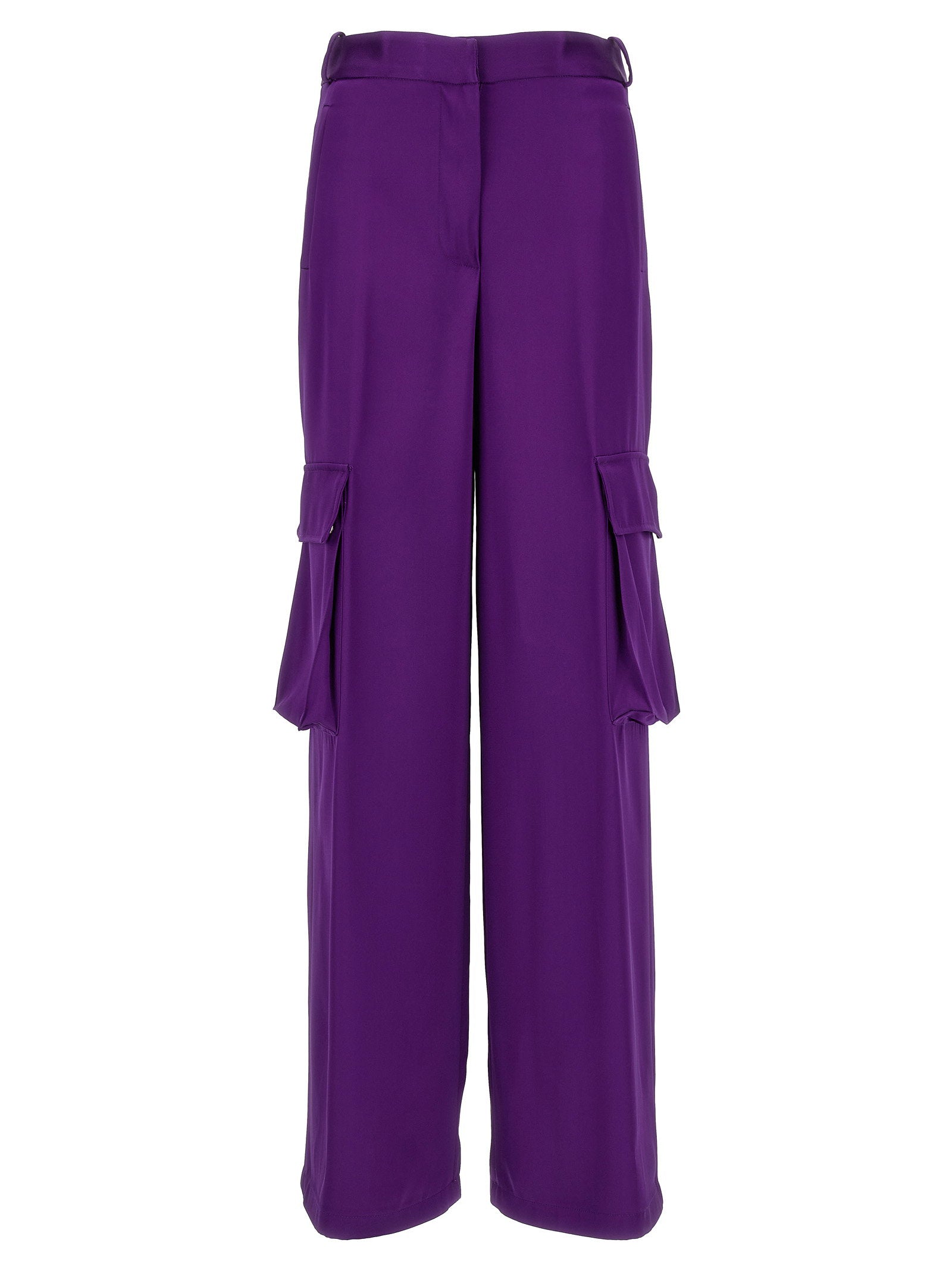 Satin Cargo Pants