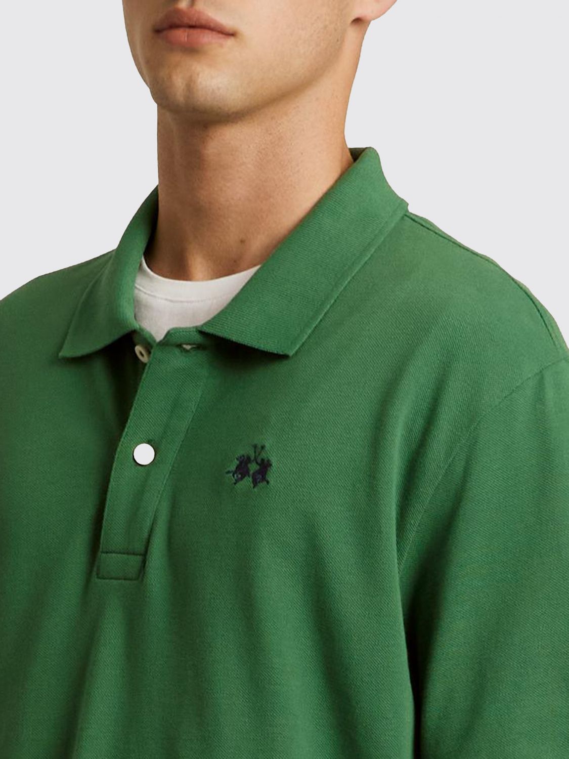 Polo Shirt Men color Green
