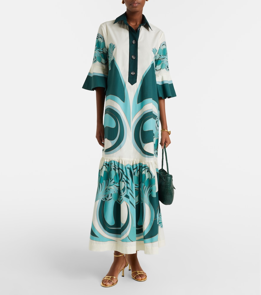 Artemis printed cotton poplin shirt dress