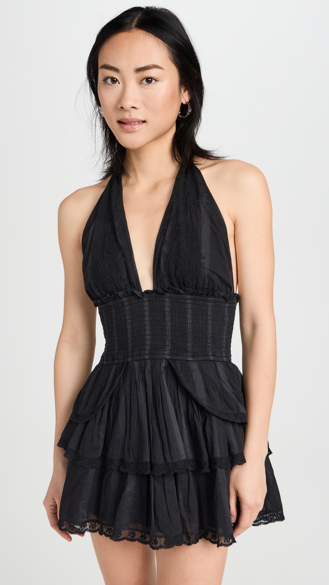 Deanna Halter Dress Black
