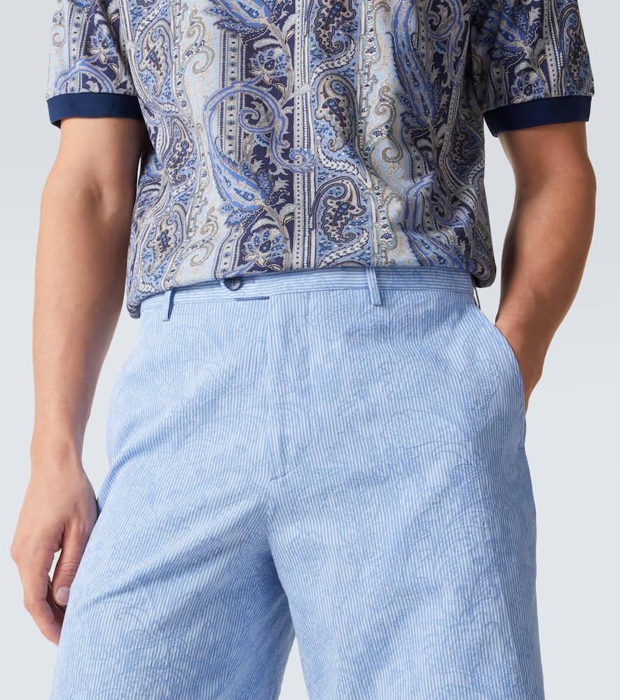 Paisley cotton Bermuda shorts