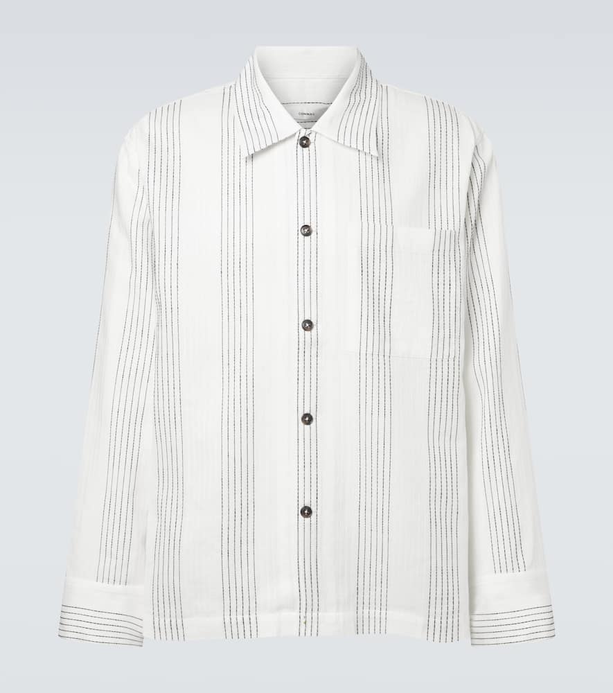 Kantha striped cotton overshirt