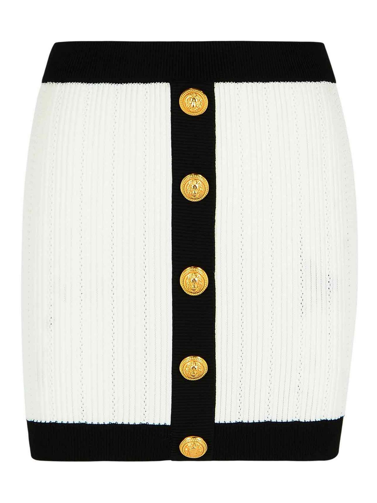 Mini Skirt In White Viscose Blend