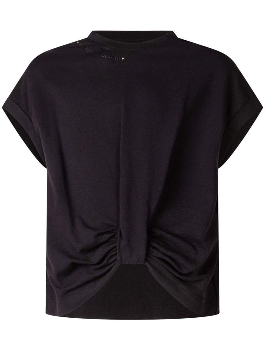 Kids Black Solid T-Shirt