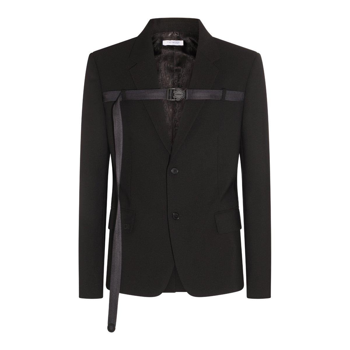Buckled single-breasted blazer - Black