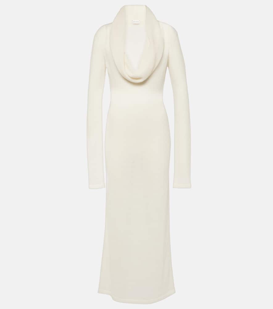 Alpaca-blend knitted maxi dress