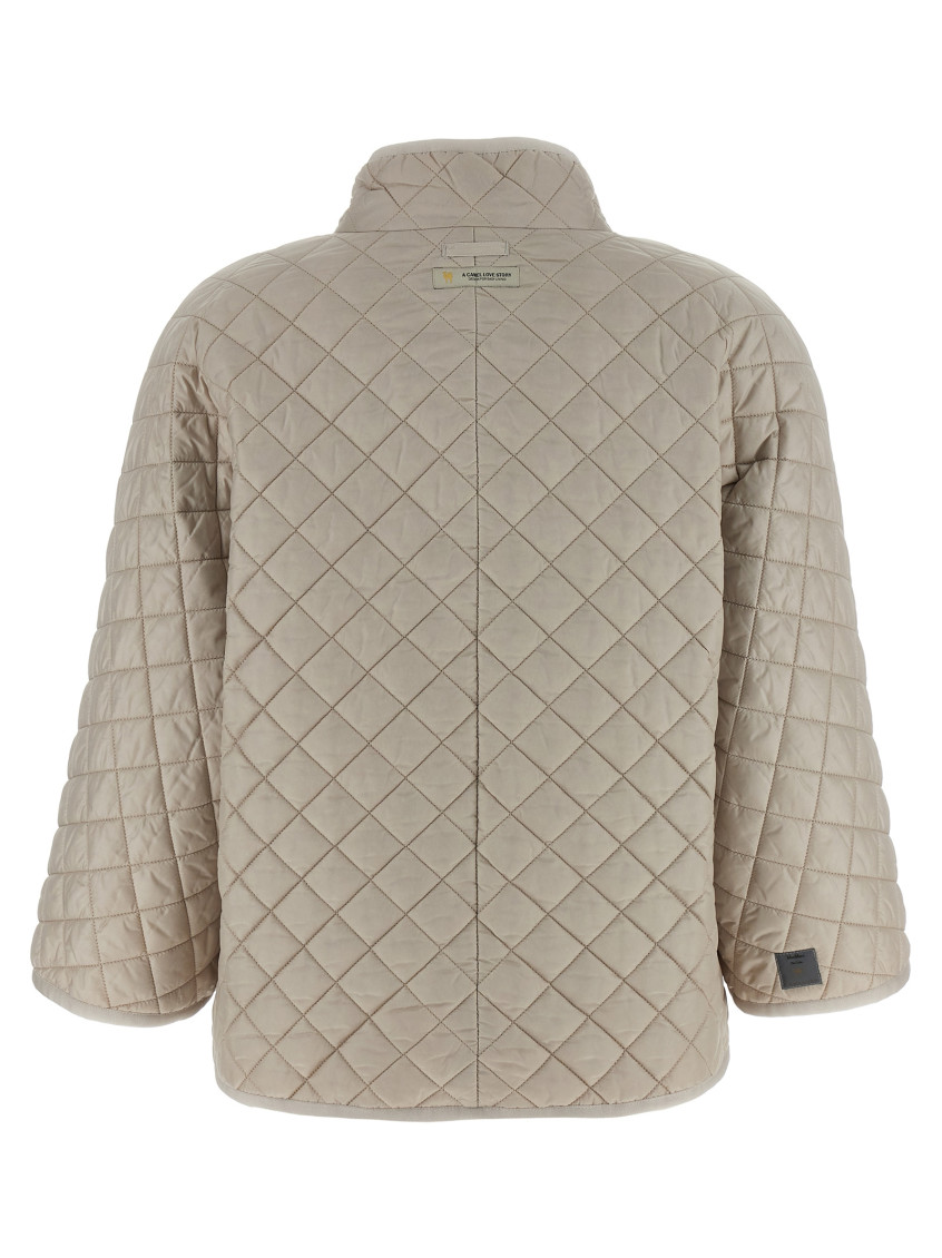 Grey Delfina Quilted Jacket