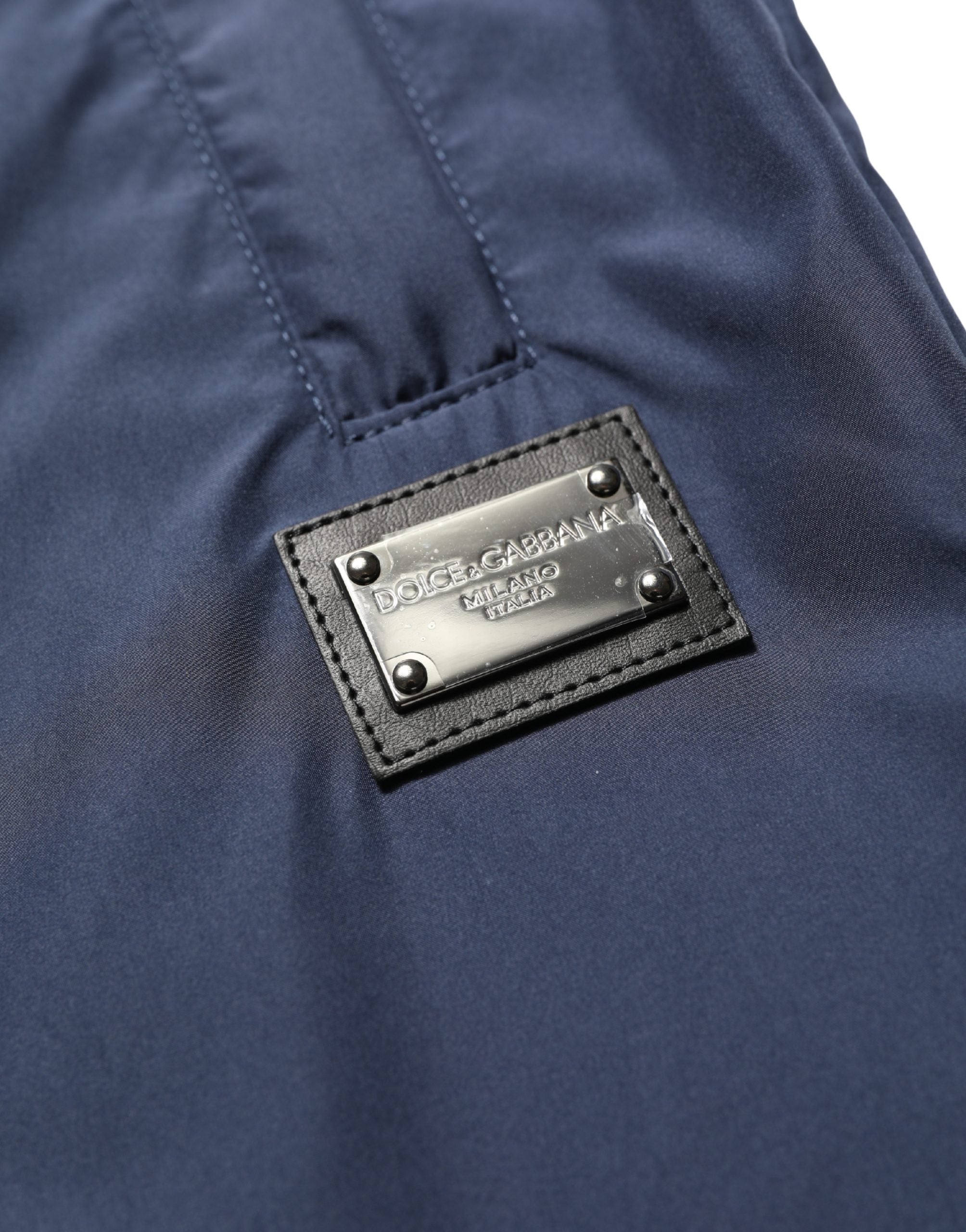 Polyester Drawstring Joggers — Navy