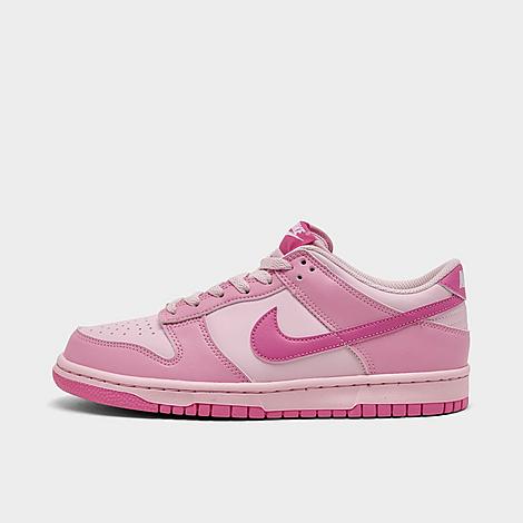 Big Kids Dunk Low Casual Shoes in Pink Rise/Pink Foam/White