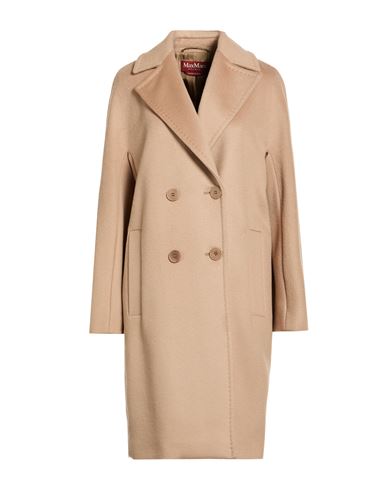 Woman Coat Camel Size 8 Virgin Wool