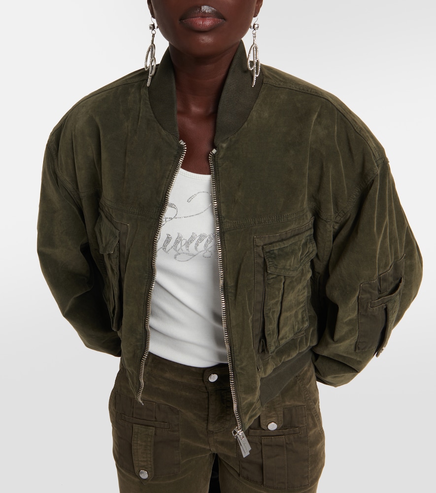 Velvet bomber jacket