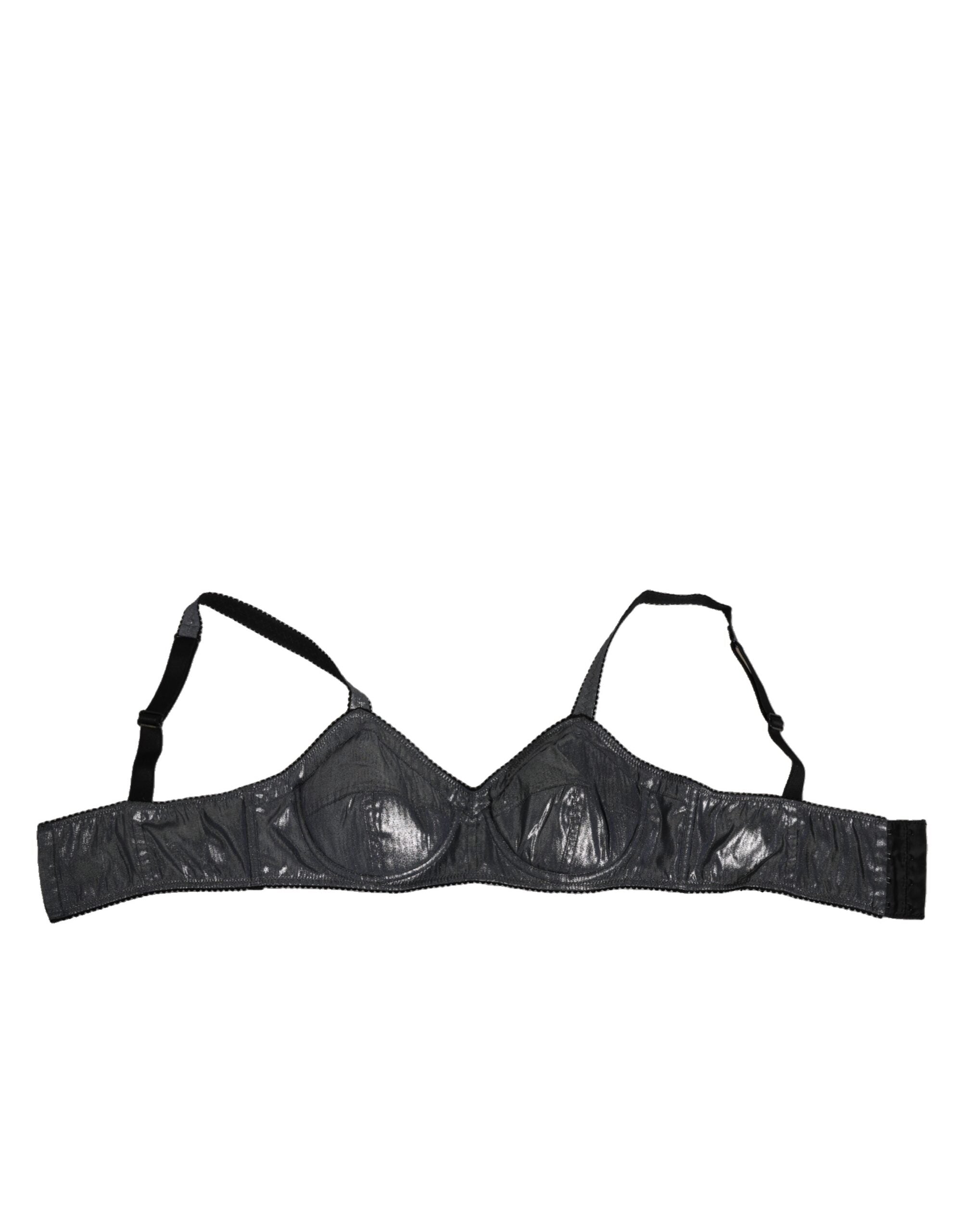 Silk Stretch Underwired Balconette Bra — Gray