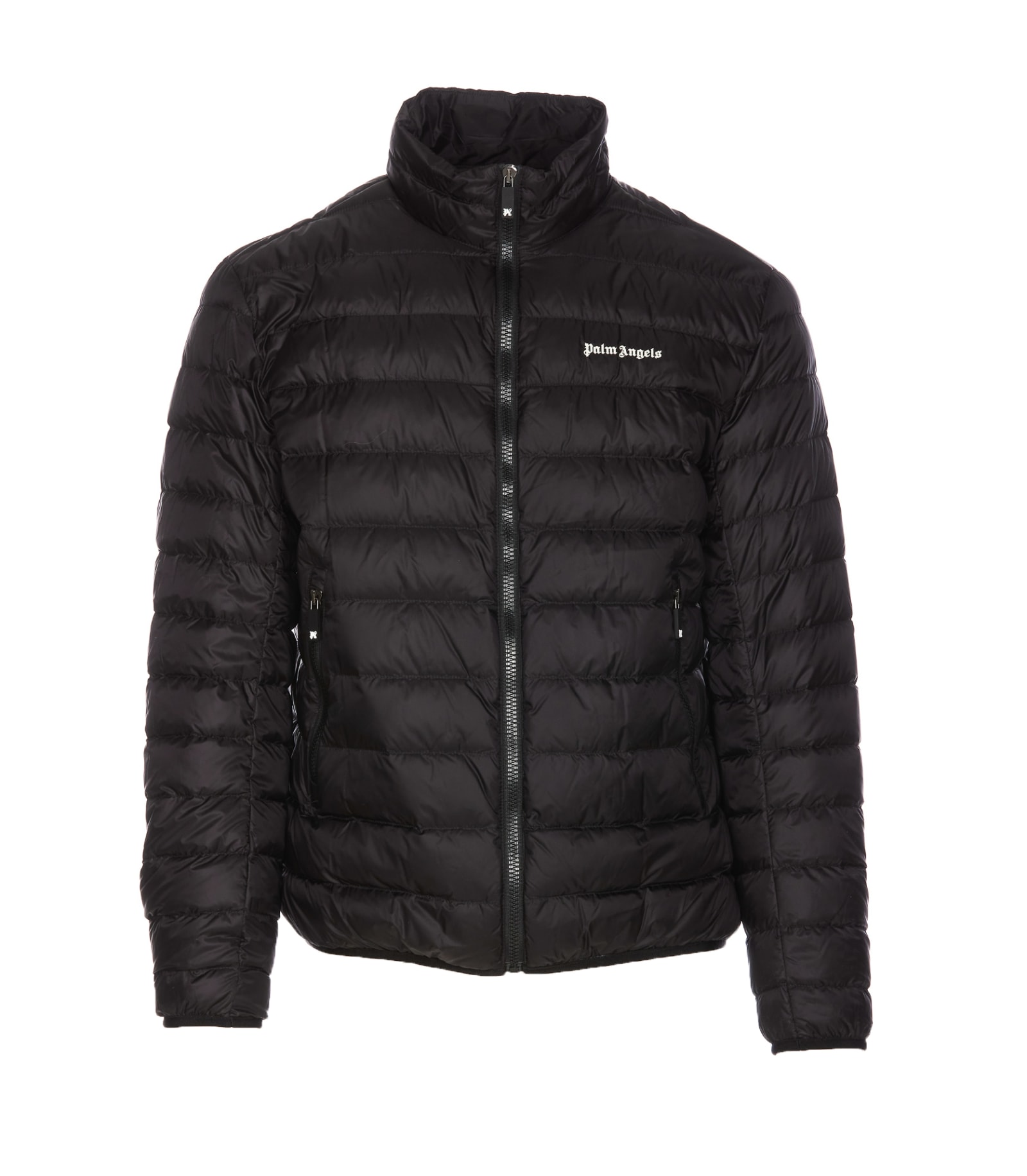 Logo-print padded jacket - Black