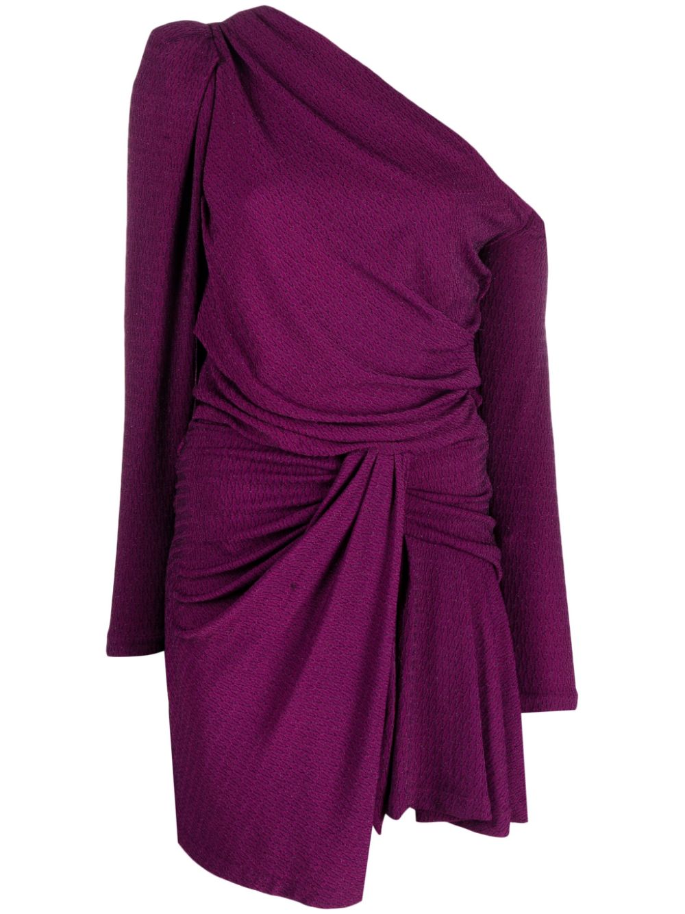 Merimi asymmetric-neck jersey dress - Purple
