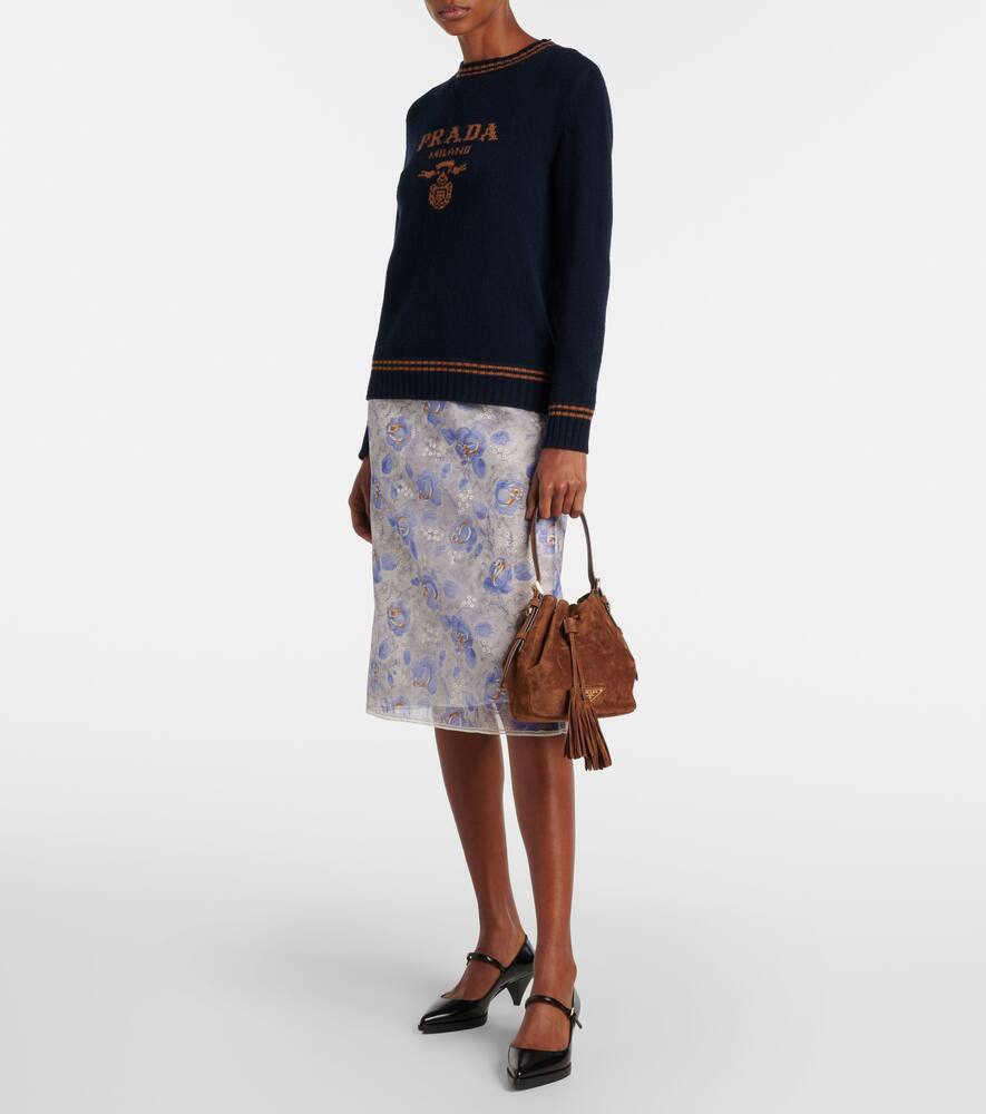 Prada Small suede bucket bag