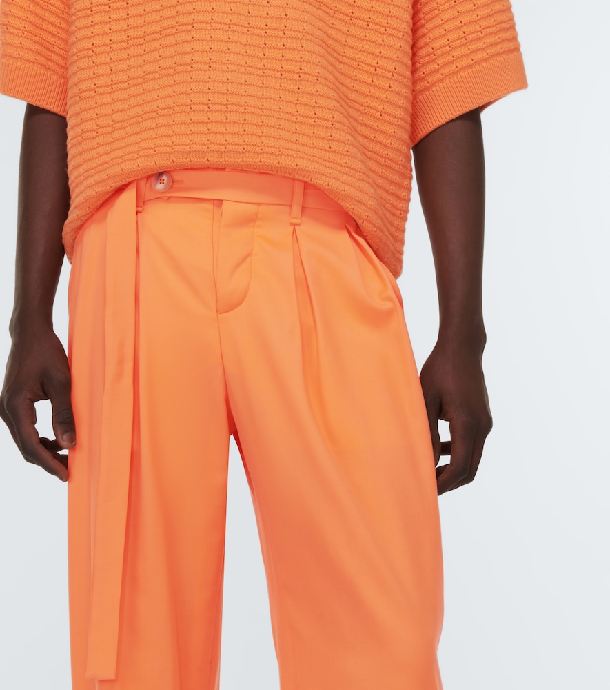 King & Tuckfield Grant high-rise wide-leg wool pants