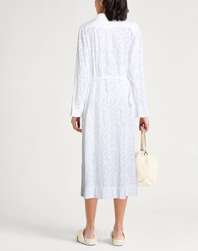 Woman Midi dress White Size M Cotton