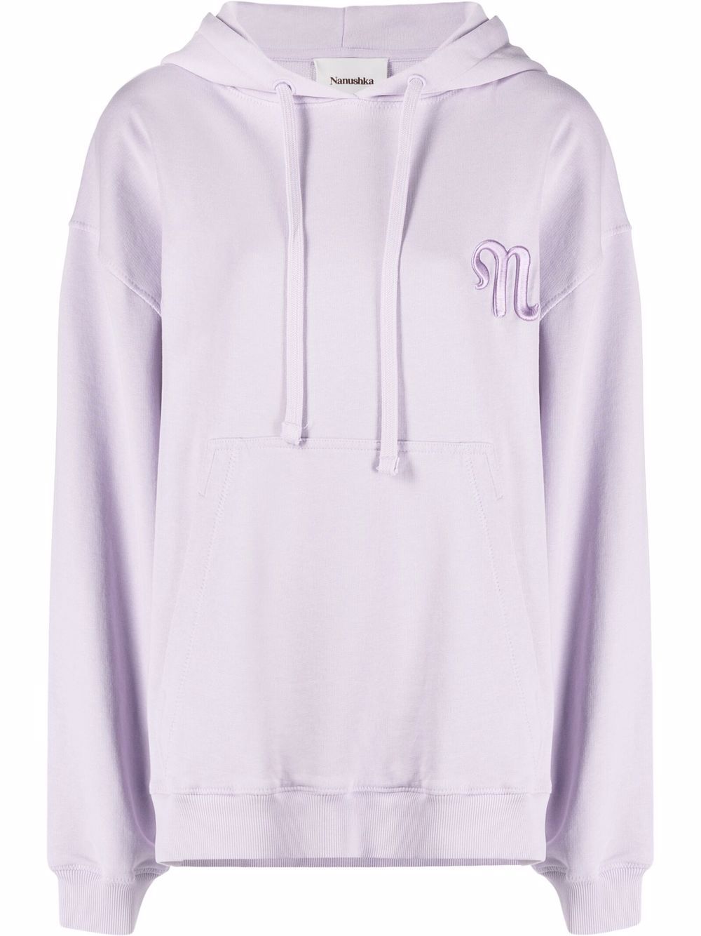 Logo-embroidered organic cotton hoodie