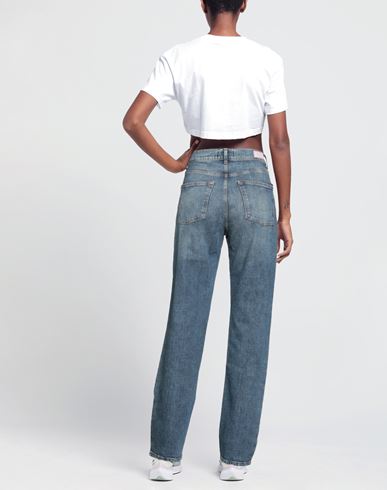 Woman Jeans Blue Size 26 Cotton, Elastane