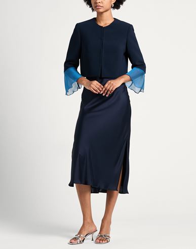Woman Jacket Midnight blue Size 8 Polyester, Elastane