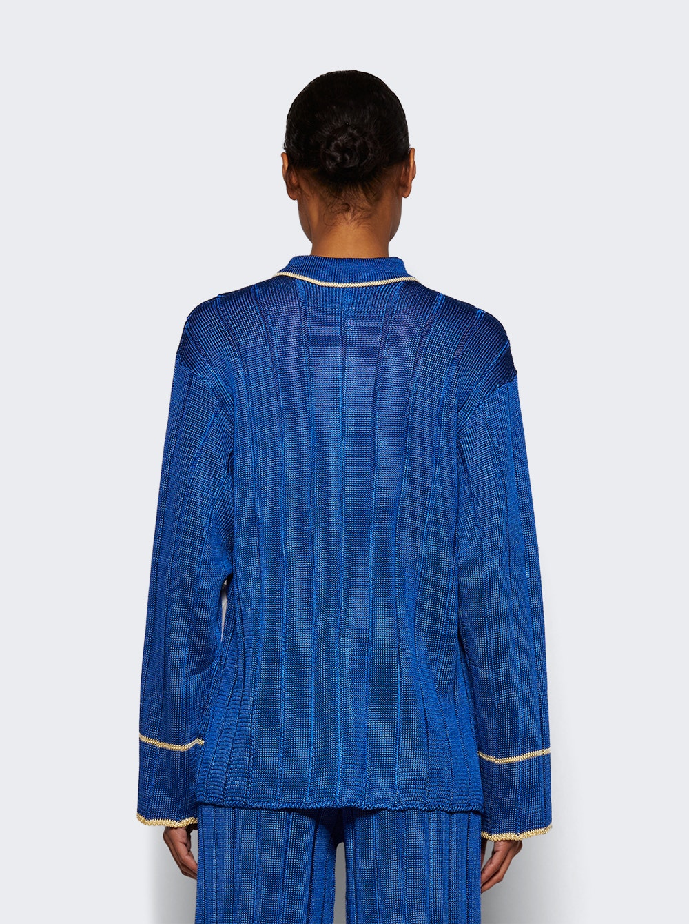 Long-sleeve ribbed shirt - Blue