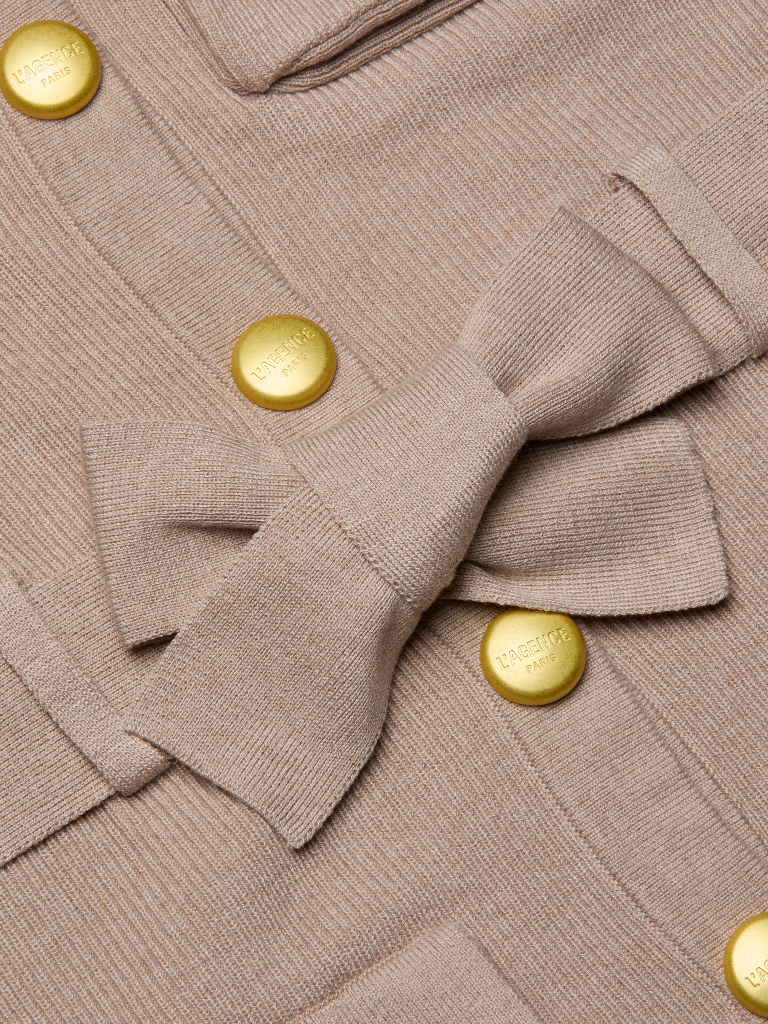 Lore Cardigan In Cappuccino/gold