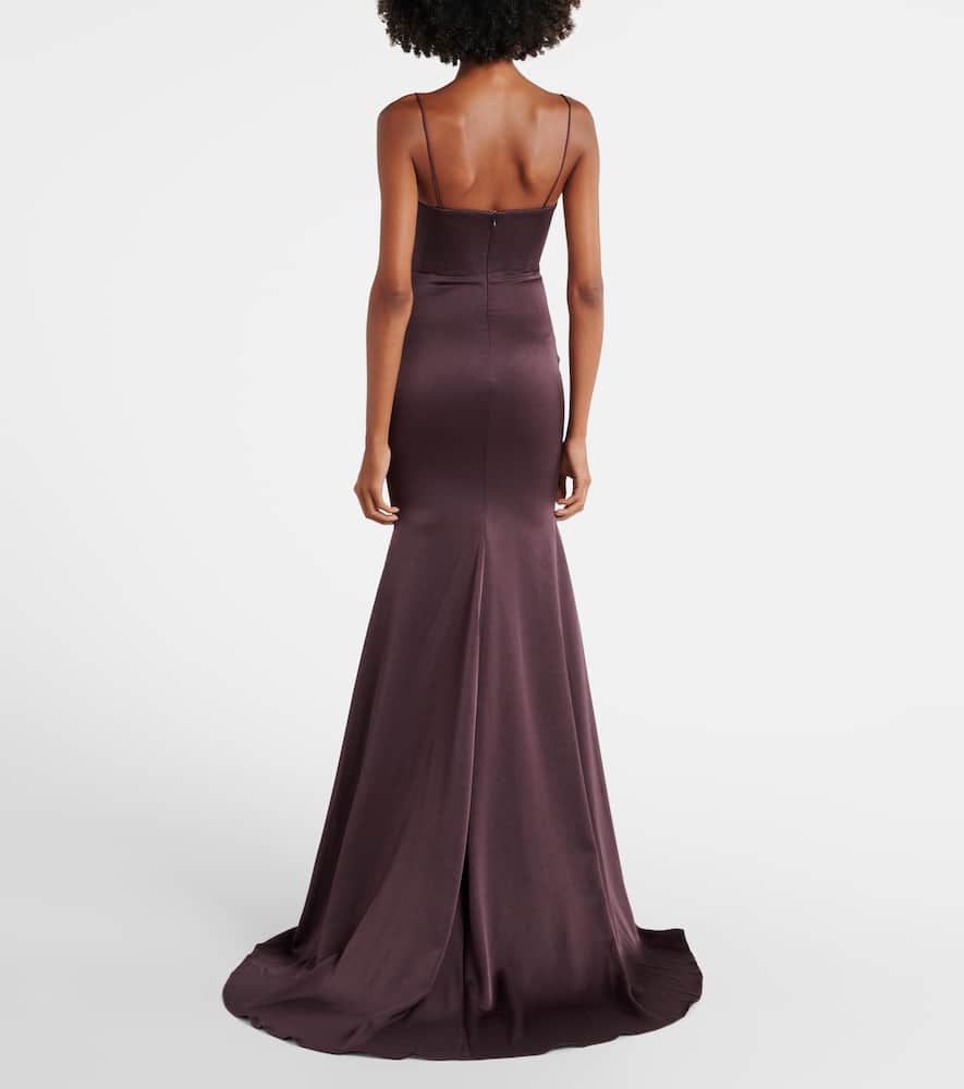 Alex Perry Satin bustier gown