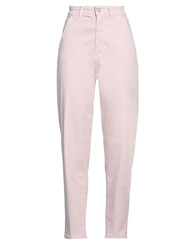 Woman Pants Light pink Size 24 Cotton, Elastane