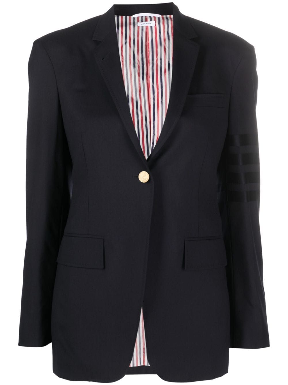 4-Bar single-breasted wool blazer - Blue