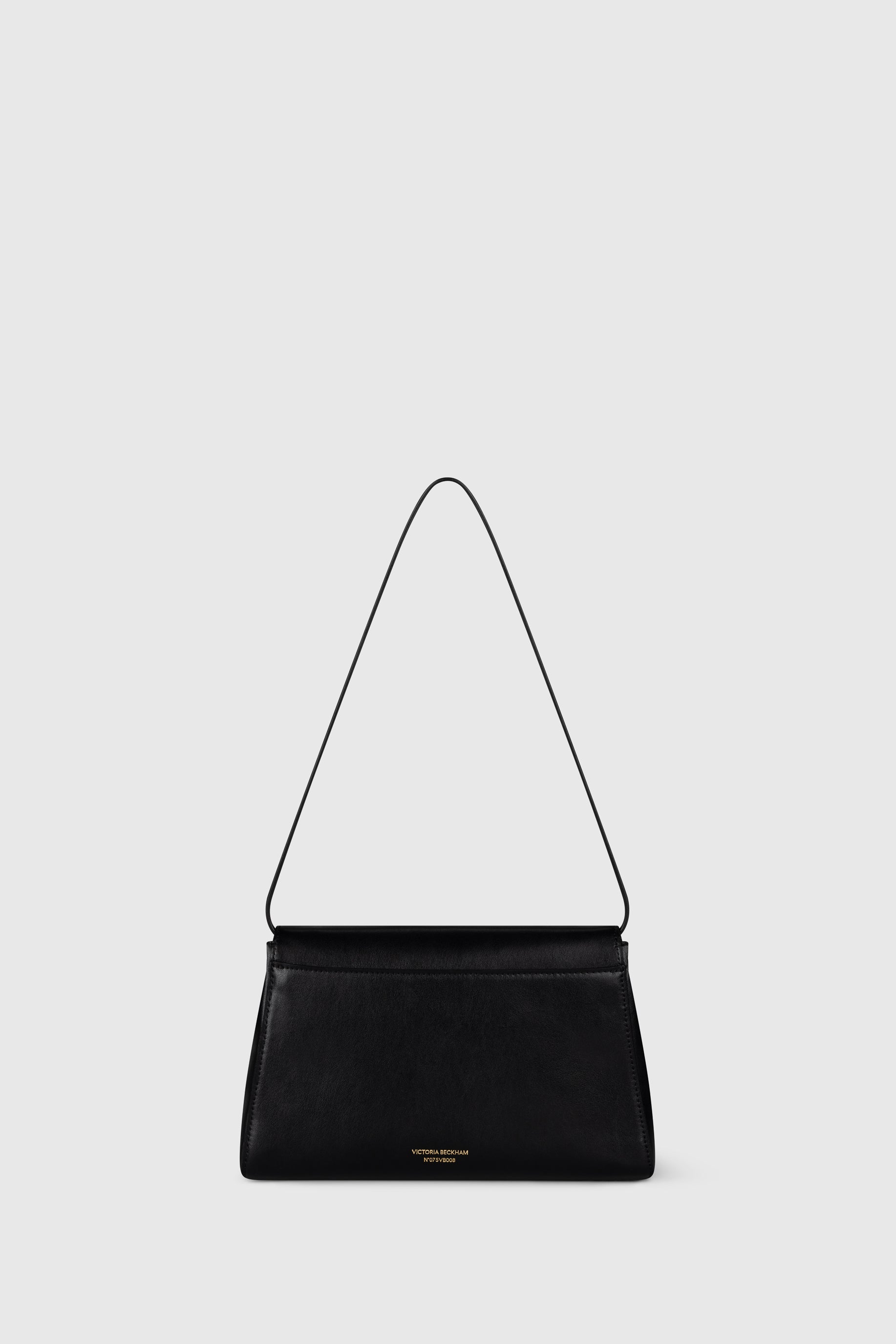 Victoria Beckham Dorian Trapeze Bag Black Shiny Calf Leather - ONE - Women