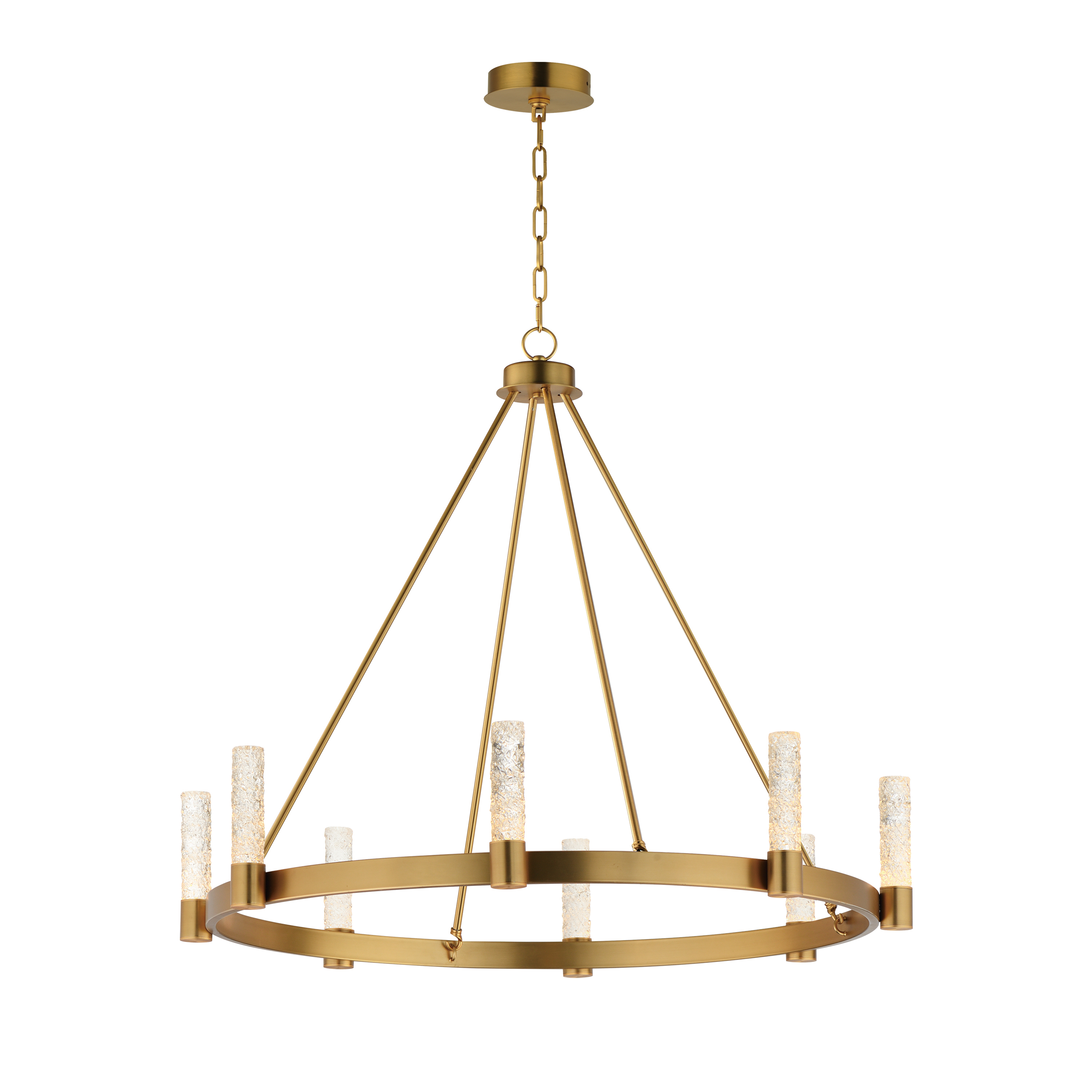 Natural Aged Brass LED Chandelier from the Duchess Collection