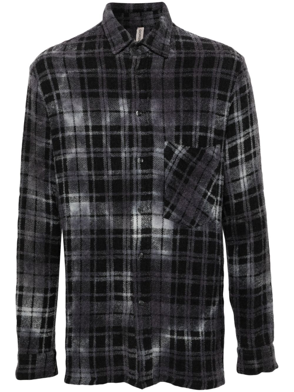 Plaid-check shirt - Grey