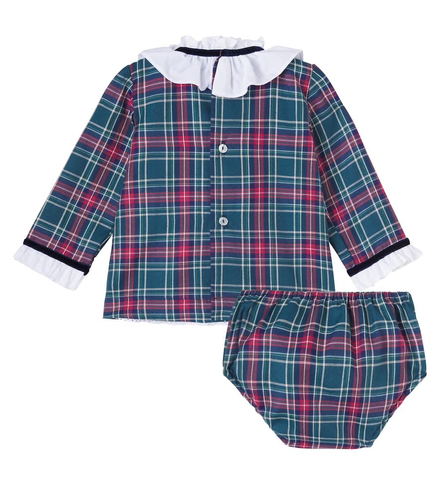 Baby Flora cotton-blend dress and bloomers set