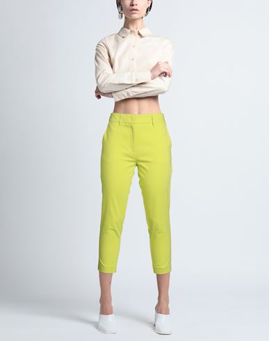 Woman Pants Lime green Size 6 Cotton, Polyester, Elastane
