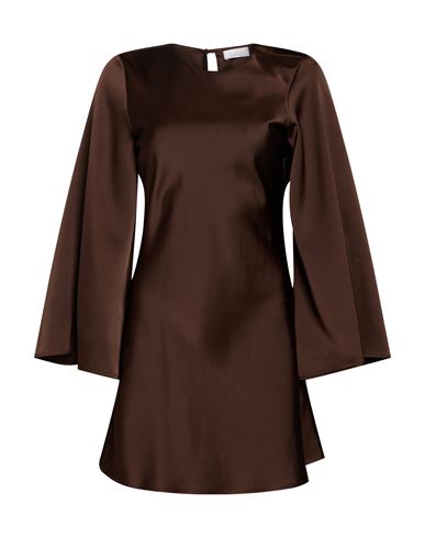 Woman Mini dress Chocolate brown Size M Polyester