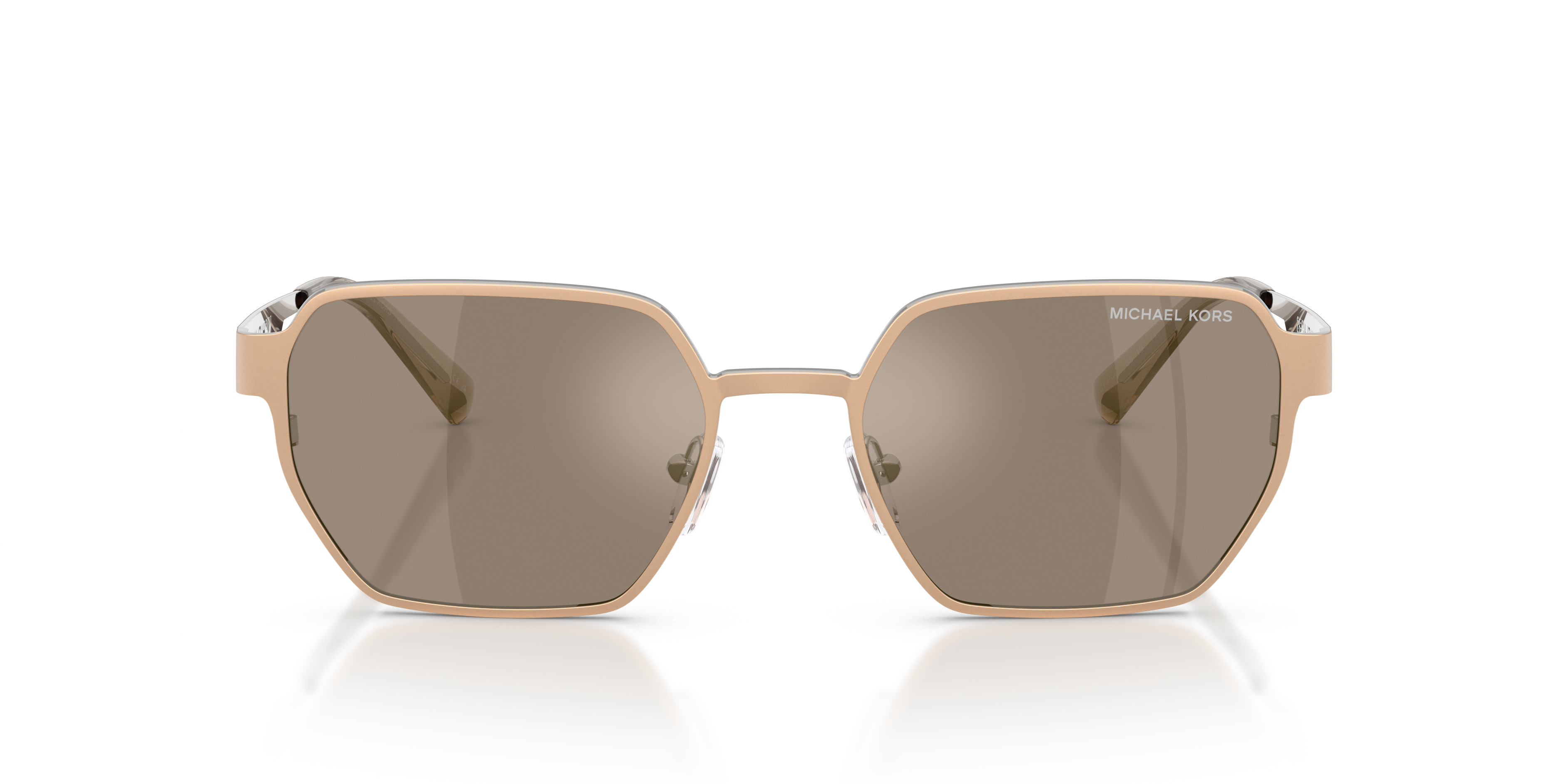 Michael Kors Man Michael Kors MK1183 MADAGASCAR 10145A Zonnebrillen Metaal Goud Bruin Geometrisch Normaa