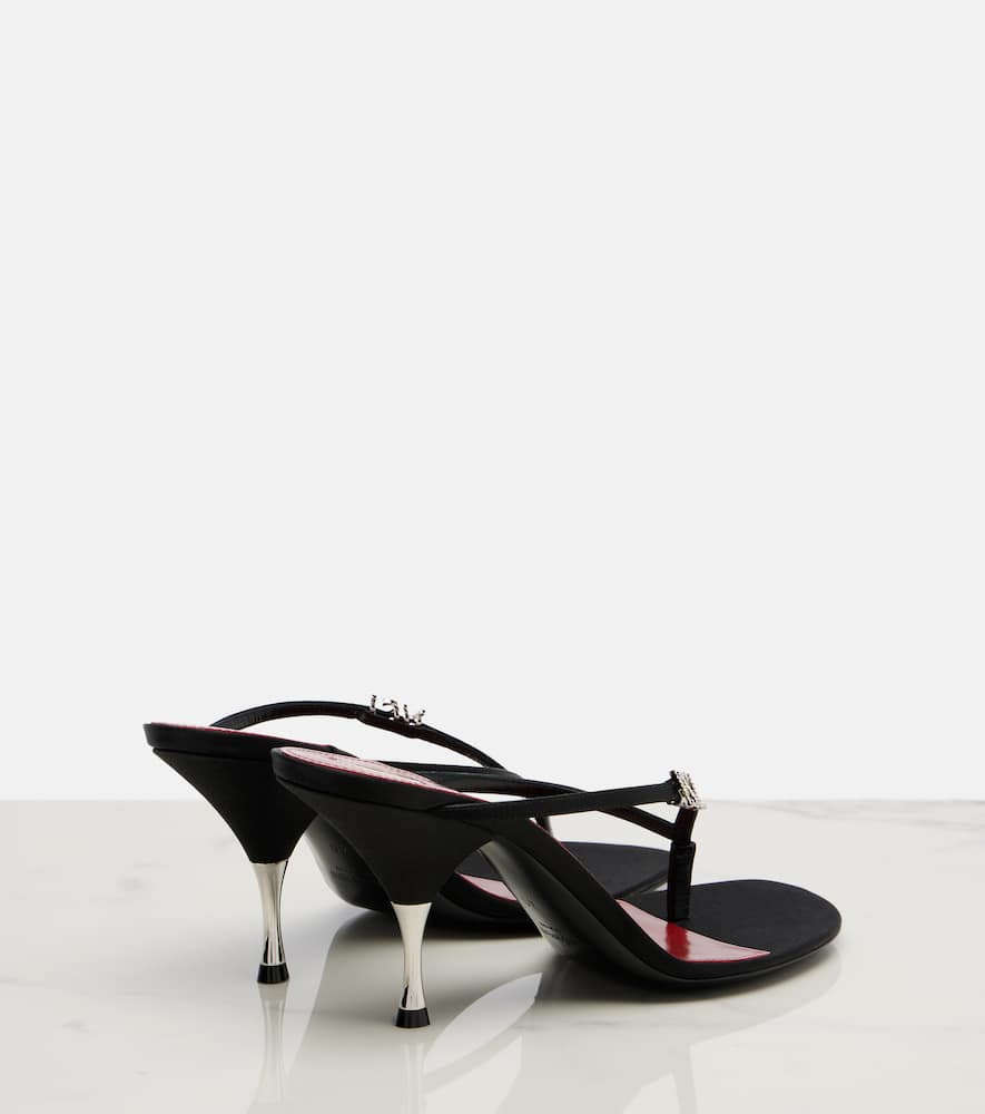 Jerry crêpe satin thong sandals