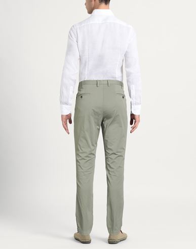 Man Pants Sage green Size 38 Cotton, Silk, Elastane